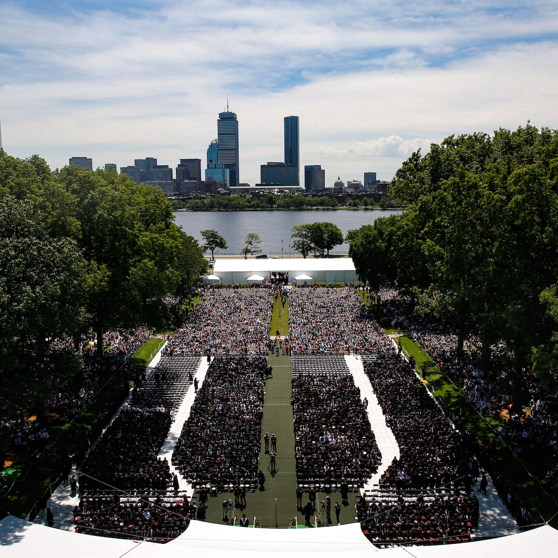 Image of Killian Court during Commencement