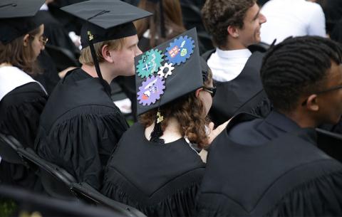 Graduates decorated cap