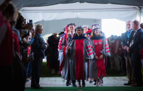 Image of the academic procession for the Undergraduate Ceremony