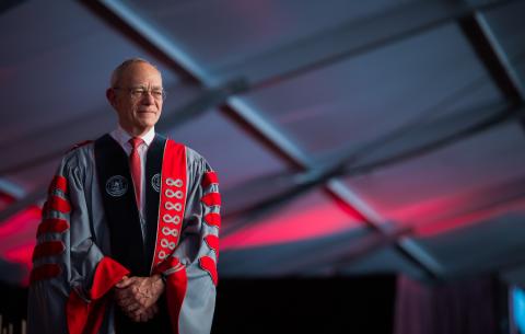 Image of President Reif at the Undergraduate Ceremony